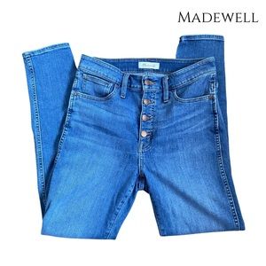 Madewell Size 29T Curvy Roadtripper Button Up Skinny Jeans